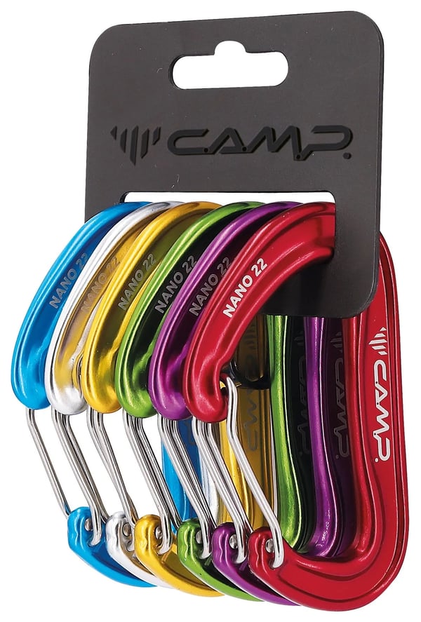 Mosquetões Camp NANO 22 RACK PACK - 6 pcs