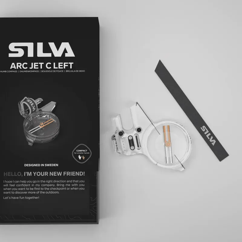 Bússola de Polegar Silva Arc Jet C Left MN