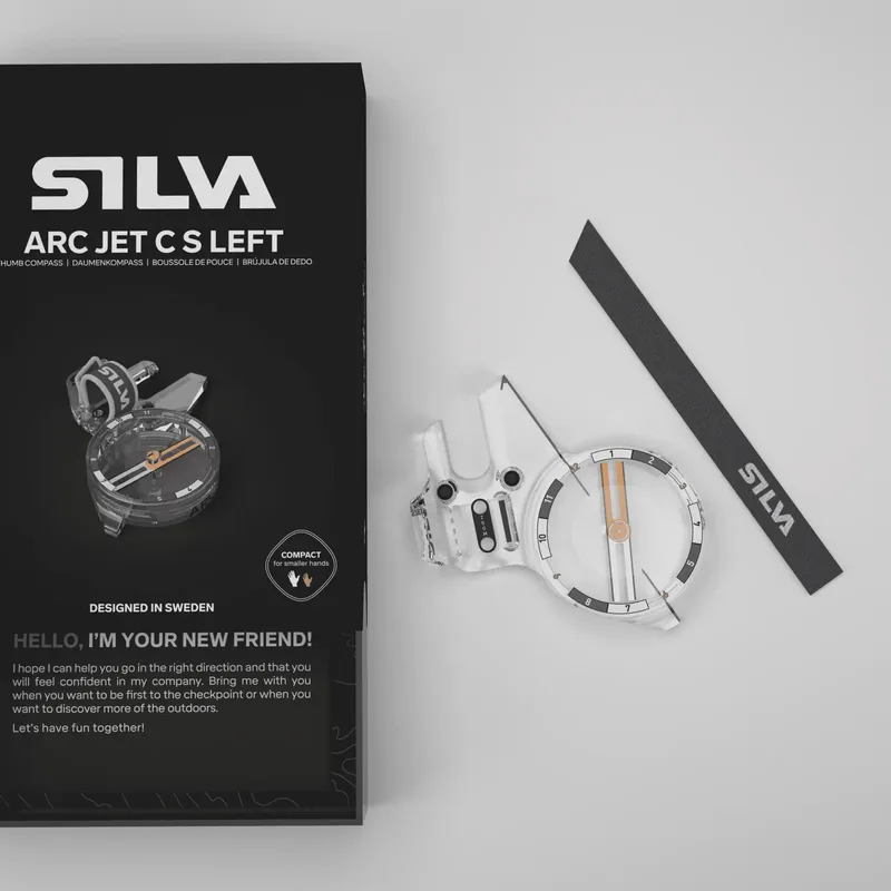 Bússola de Polegar Silva Arc Jet CS Left ME