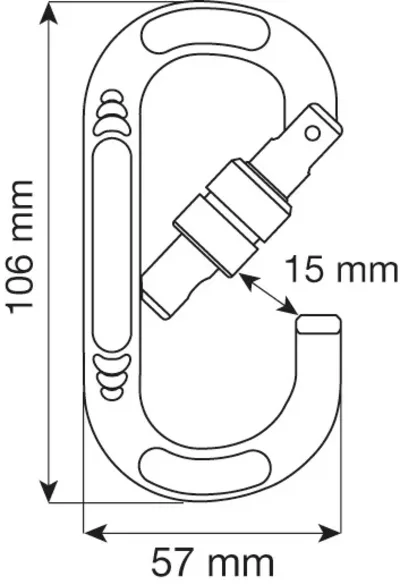 Mosquetão Camp Oval Compact Lock 24KN